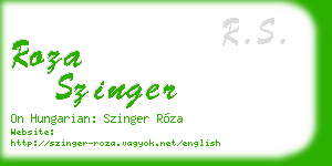 roza szinger business card